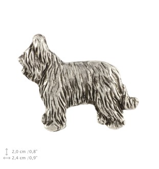 Owczarek francuski Briard pin posrebrzony Art-Dog